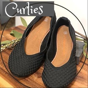 Bernie Mev Curlies Flat Black Shoes 38 - 7 1/2